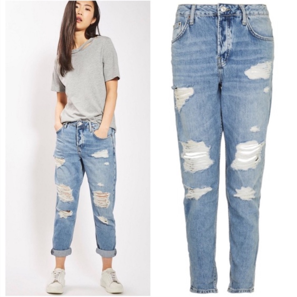 NWT TOPSHOP BOYFRIEND JEANS SZ 30